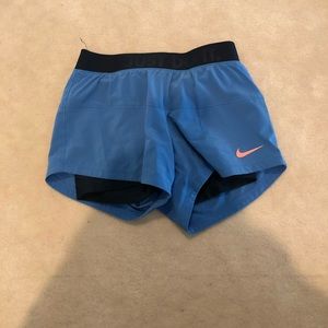 Blue nike dri-fit shorts